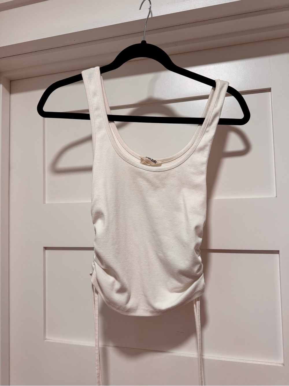 Everyday Scoop Neck Tank Top with Side Drawstrings